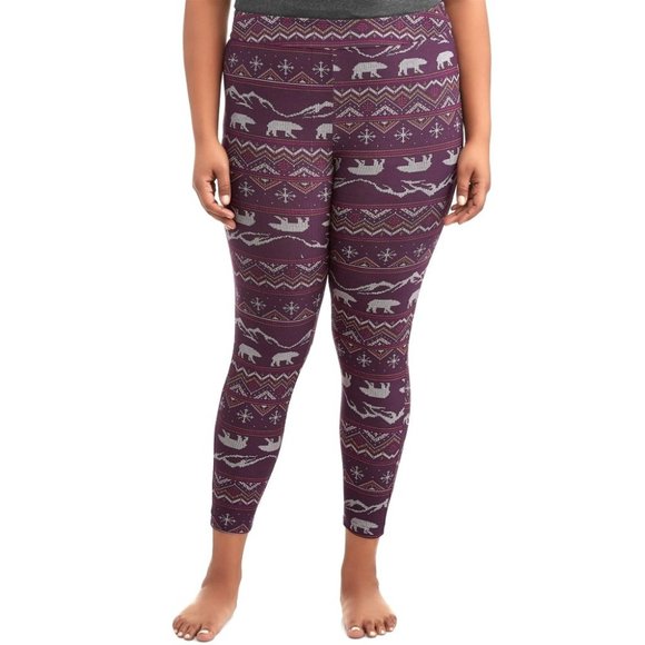 Terra & Sky Pants - Terra & Sky Polar Bear Leggings Plus Size 2X 3X 4X